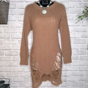 JuJu Be ‘Self Destructive” Distressed Sweater Size Small